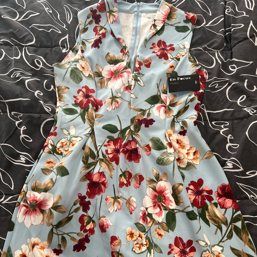 Light blue En Focus cocktail dress
